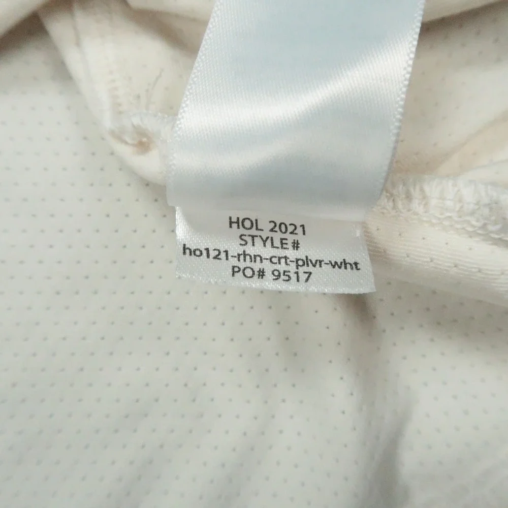 Rhone‎ Pullover Mens Medium Cream Blue Quarter Zip Peloton Performance Athletic